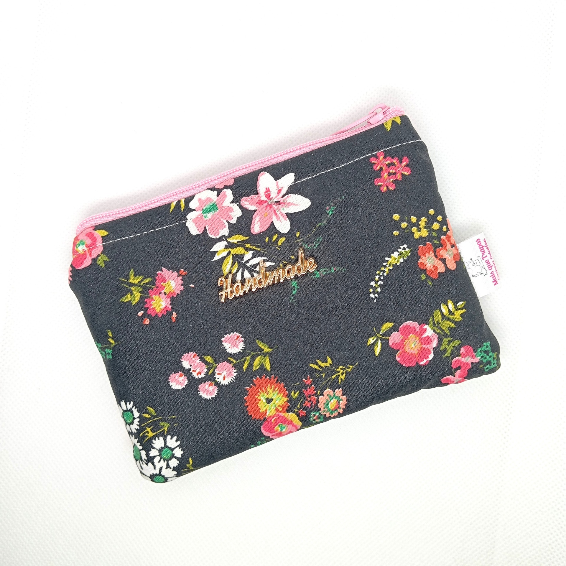 Bolsa Porta Cartões e Moedas Plastificada - Floral