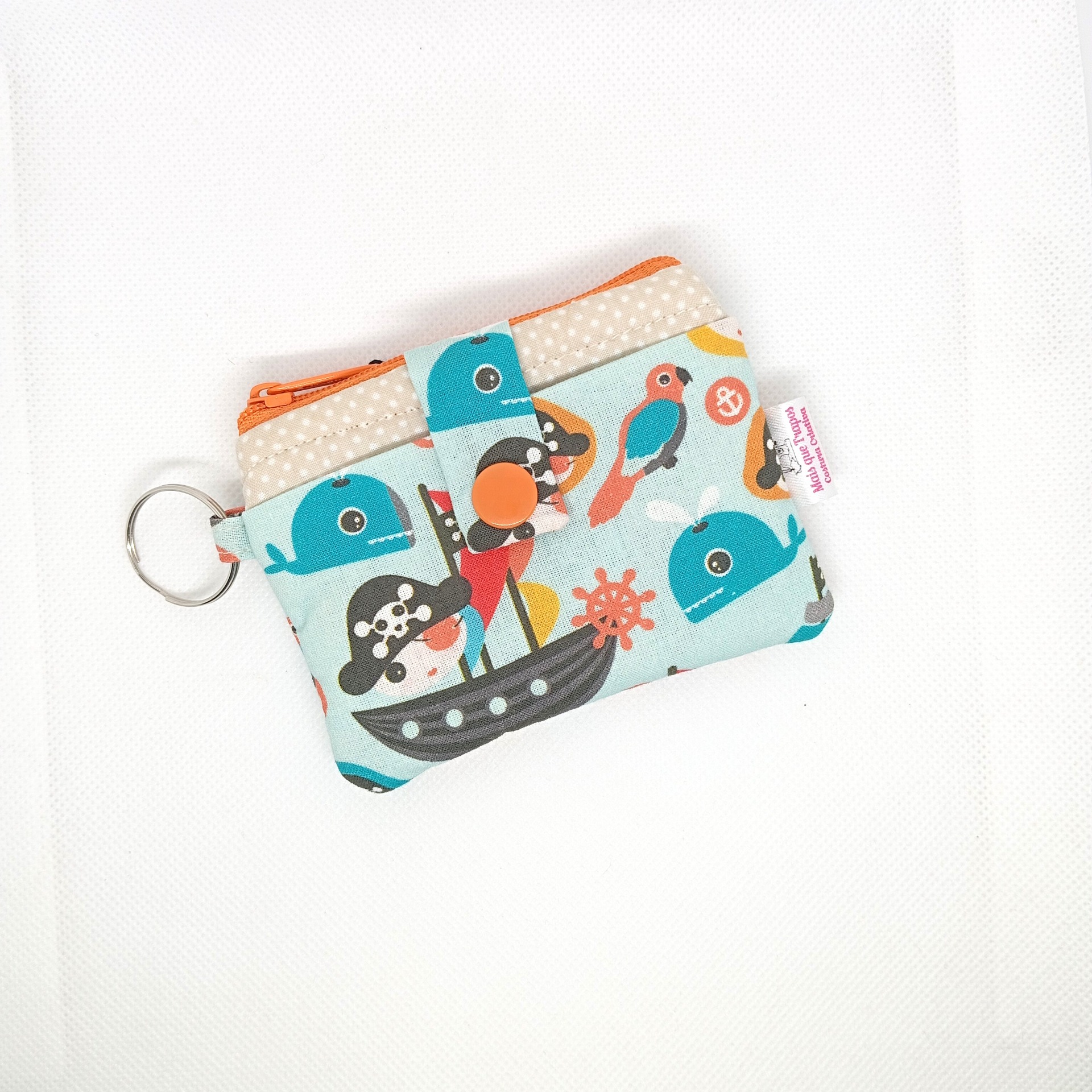 Bolsa Porta Cartões e Moedas e Chaves - Piratas