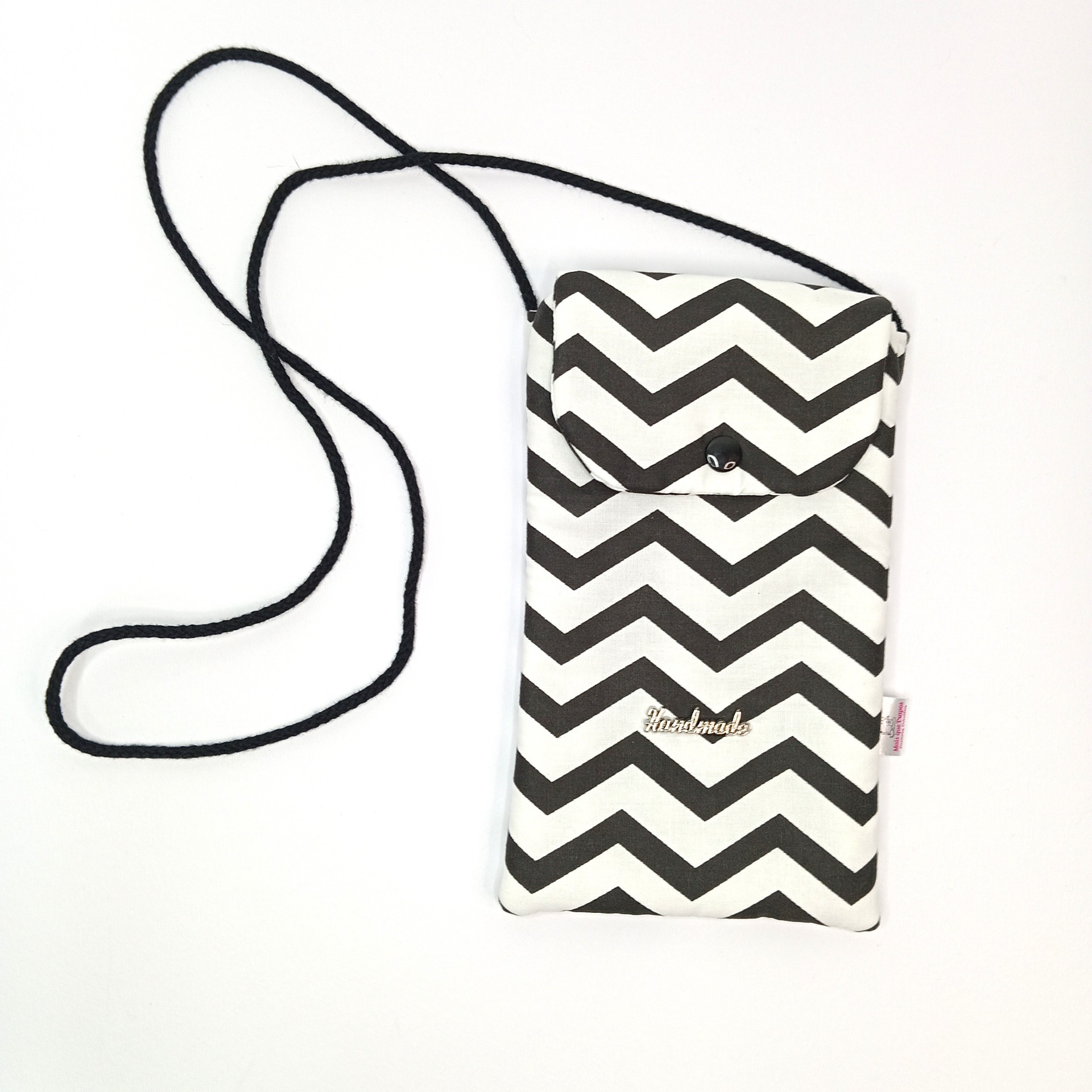 Bolsa para Telemóvel a Tiracolo –  Preto e Branco