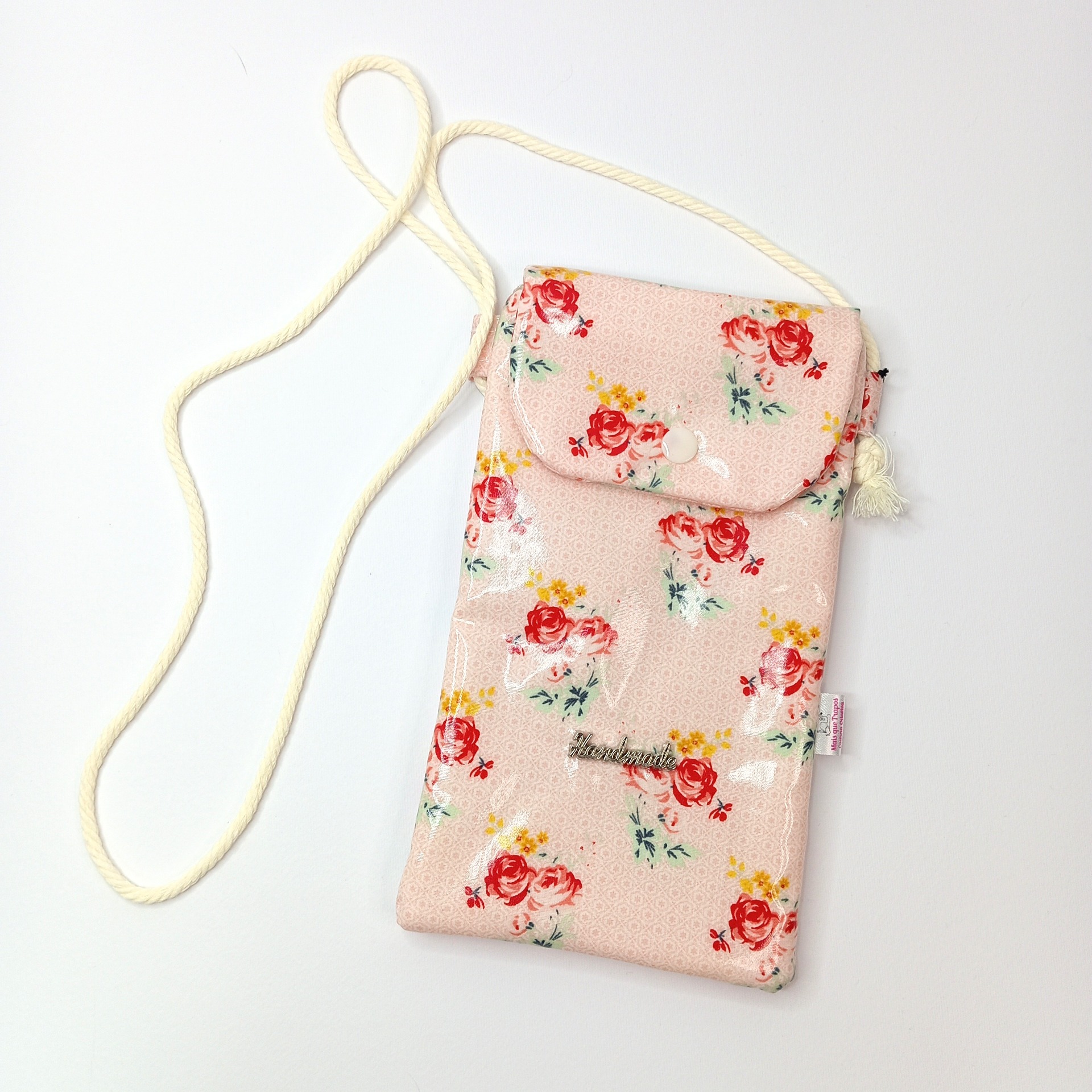 Bolsa para Telemóvel a Tiracolo Plastificada– Floral